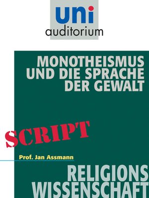 cover image of Monotheismus und die Sprache der Gewalt